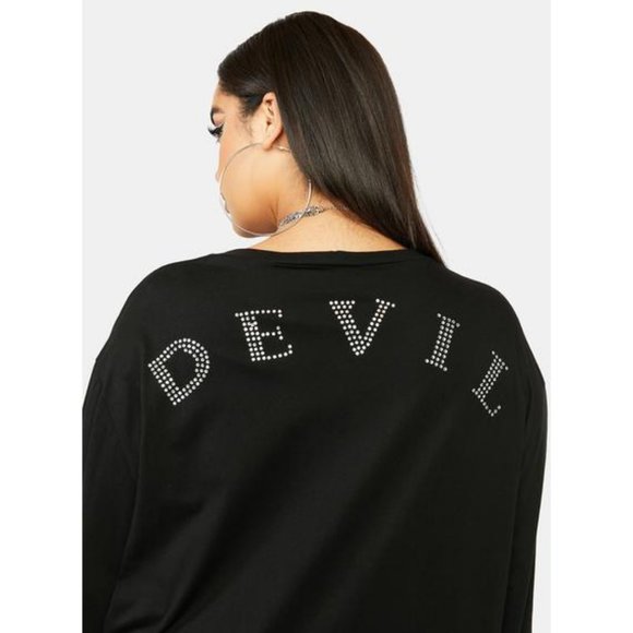 PLUS MAJOR LOONIE  CAT-TAZ-TROPHE RHINESTONE GRAPHIC TEE ( BRAND NEW !!! ) - Picture 2 of 5